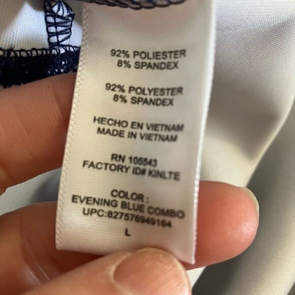 NWT Navy Floral Shift Dress | L | Daisy Fuentes - Picture 5 of 6